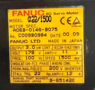 2000 FANUC A06B-0146-B075 Servo Motors | Great American Equipment Company (2)