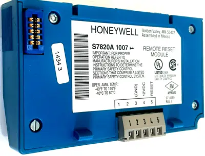 NEW HONEYWELL S7820A 1007 REMOTE RESET MODULE S7820A1007
