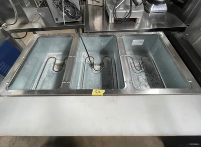 72-0353 Cook Rite CSTEA-3 3 Open Well Electric Steam Table
