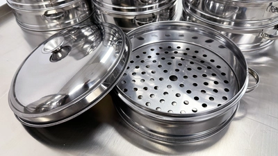 171-0423 9" 15 Piece Steamer Kettles