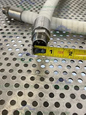USED SAINT GOBAIN STHT-W-0500 60" SILICONE HOSE W/ 1/2" THREADED FITTING