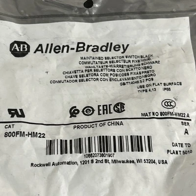 NEW Allen-Bradley 800FM-HM22