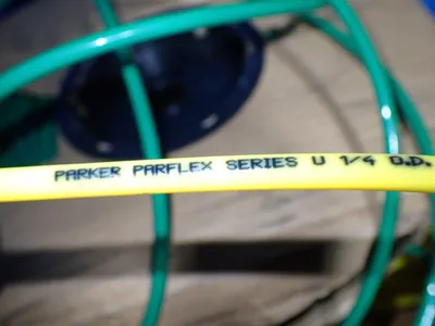 1/4 O.d X 1/16 Wall Parker Parflex Tubing Green And Yellow