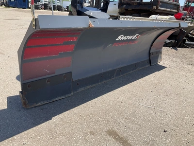 SnowEx Power Plow 8100 Snowplow, 8’ wide to 10’ wide, metal cutting edge, hydraulic angle, no wiring...