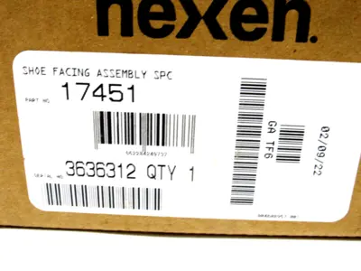 NEW NEXEN 17451 SHOE FACING ASSEMBLY SPC