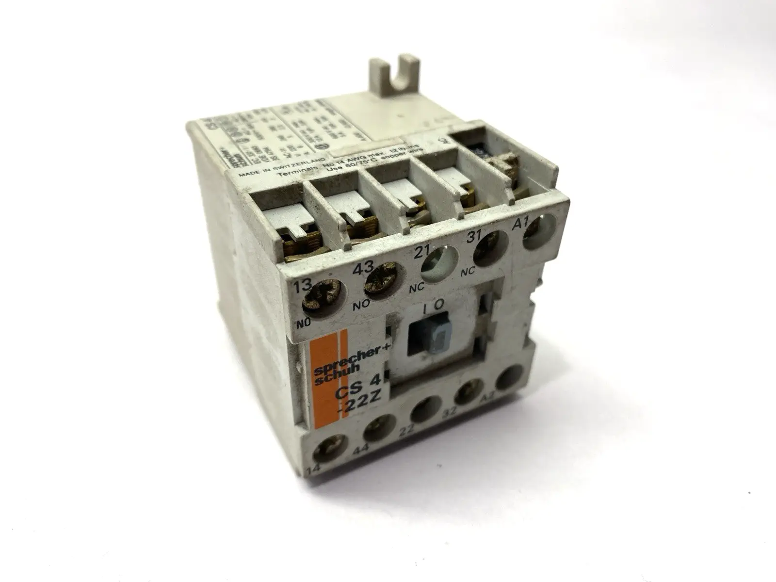 USED SPRECHER + SCHUH CONTROL RELAY 120V
