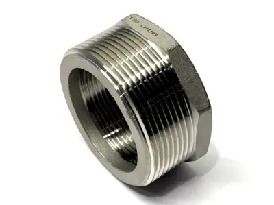 4464K179 | 304 SS Threaded Pipe Fitting, Bushing Adapter, 3" Male x 2-1/2" Female - New – Open box
