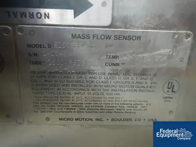 USED Micro Motion Micro Motion Flow Meter, Model DS 150, S/S