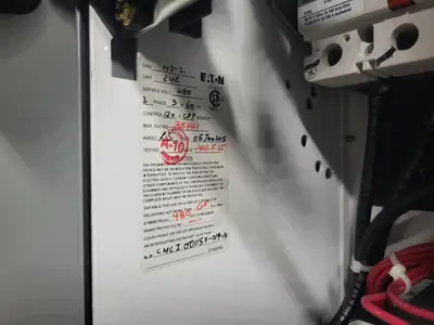 35 kW, 480V, 3 PH Motor Starter Panel / MCC