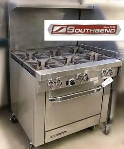 Southbend 6 burner gas range with oven