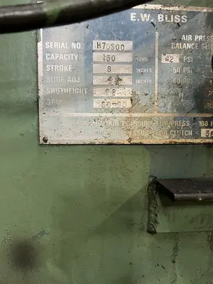 150 TON BLISS OBI PRESS