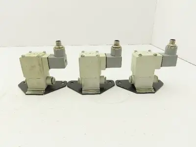 SMC VX230HZ3A 2-Way Solenoid Valve NC 24VDC 3/8" Push Connect  Lot of 3