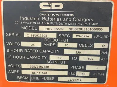 Used C&D FR12CE550M S#0302011101000000 Material Handling (misc) Ohio US | HGR 24 #1411935
