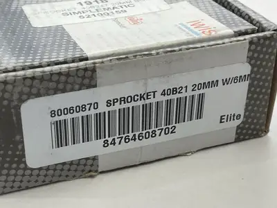 New | in-Stock Simplimatic Sprocket 20mm Bore 40B21T Parts & Accessories (Material Handling) Michigan US | Maverick Industrial Sales #1400786