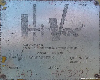 Used HI-VAC 240 Dust Collectors Illinois US | Aaron Equipment #1515634