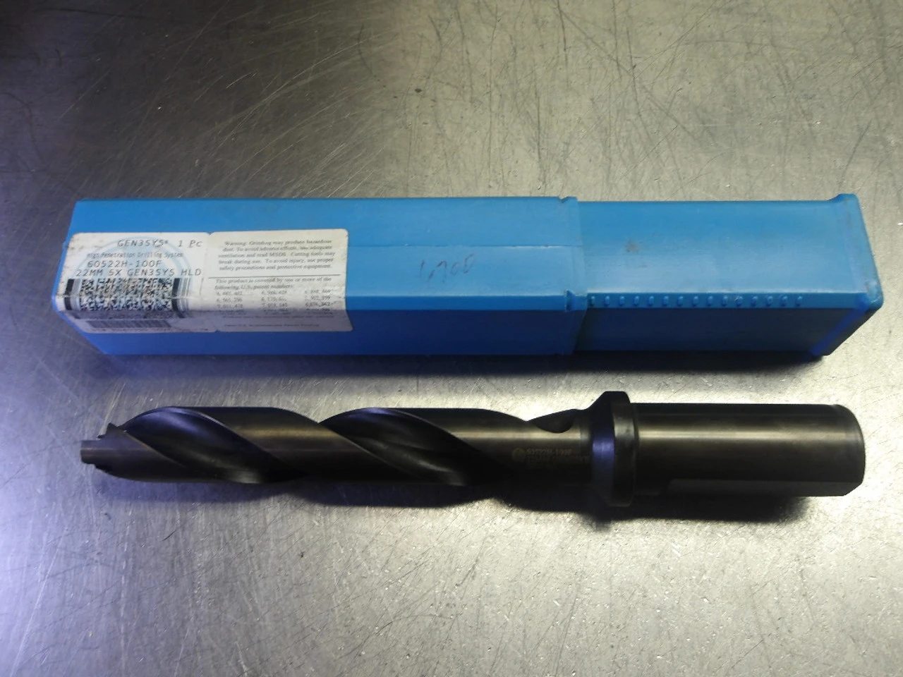 AMEC GEN3SYS 22mm Coolant Thru Indexable Drill 1" Shank 60522H-100F (LOC1803D)