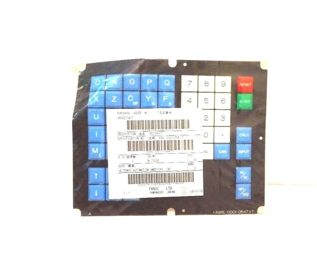 NEW FANUC A98L-0001-0647 / T MEMBRANE KEYSHEET A98L00010647T