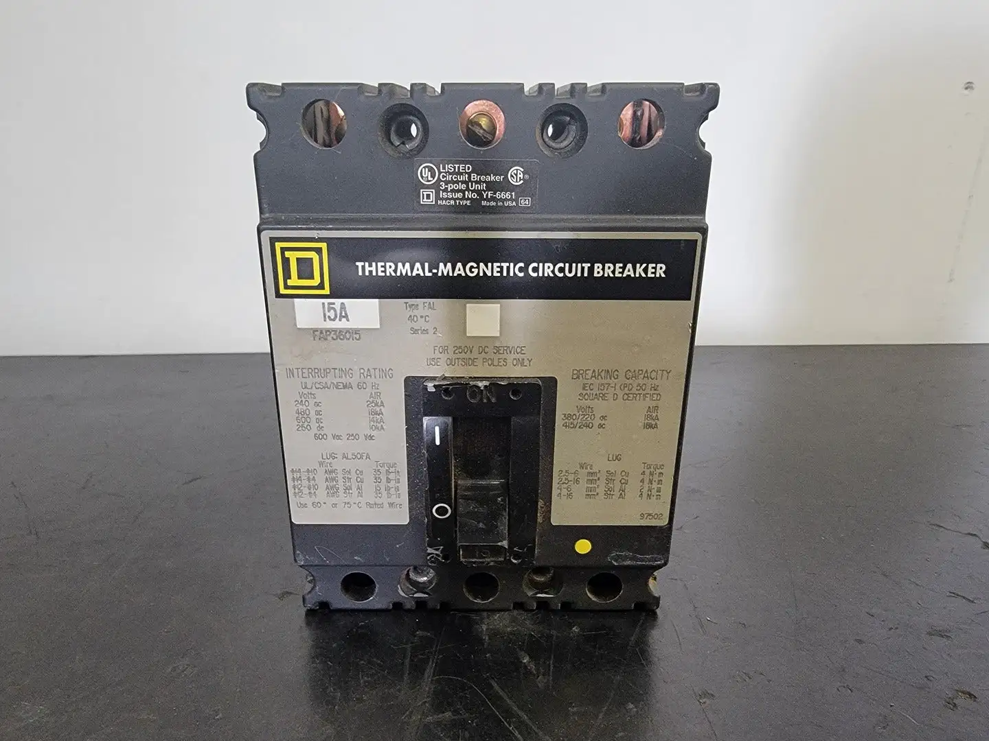 Used SQUARE D FAP36015 Switchgears British Columbia CA | Lenmark #327892