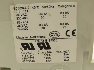 ABB QM2 Circuit Breaker 230/400V 50KA 10-45A  2 Pole Lot Of 6