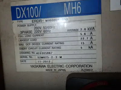 USED YASKAWA MOTOMAN MH6