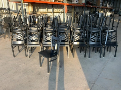 Used LOT OF (43) MODESTO METAL CHAIRS WITH PADDED SEATS Restaurant Front of House Furnishings Michigan US | Miedema Asset Management Group #1761572