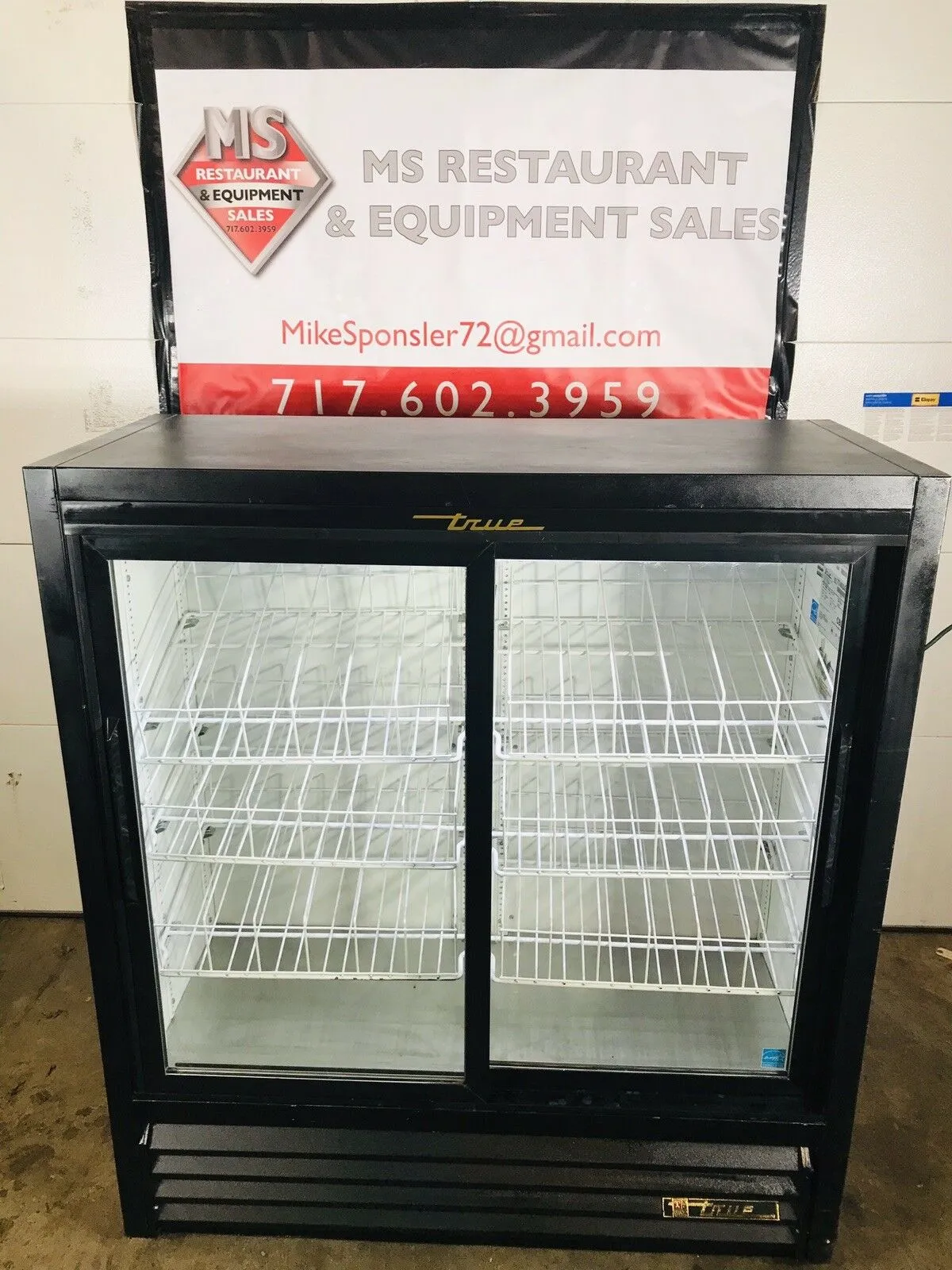 2 Sliding Glass Door Display Refrigerator True GDM-41SL-54-LD Tested & Working
