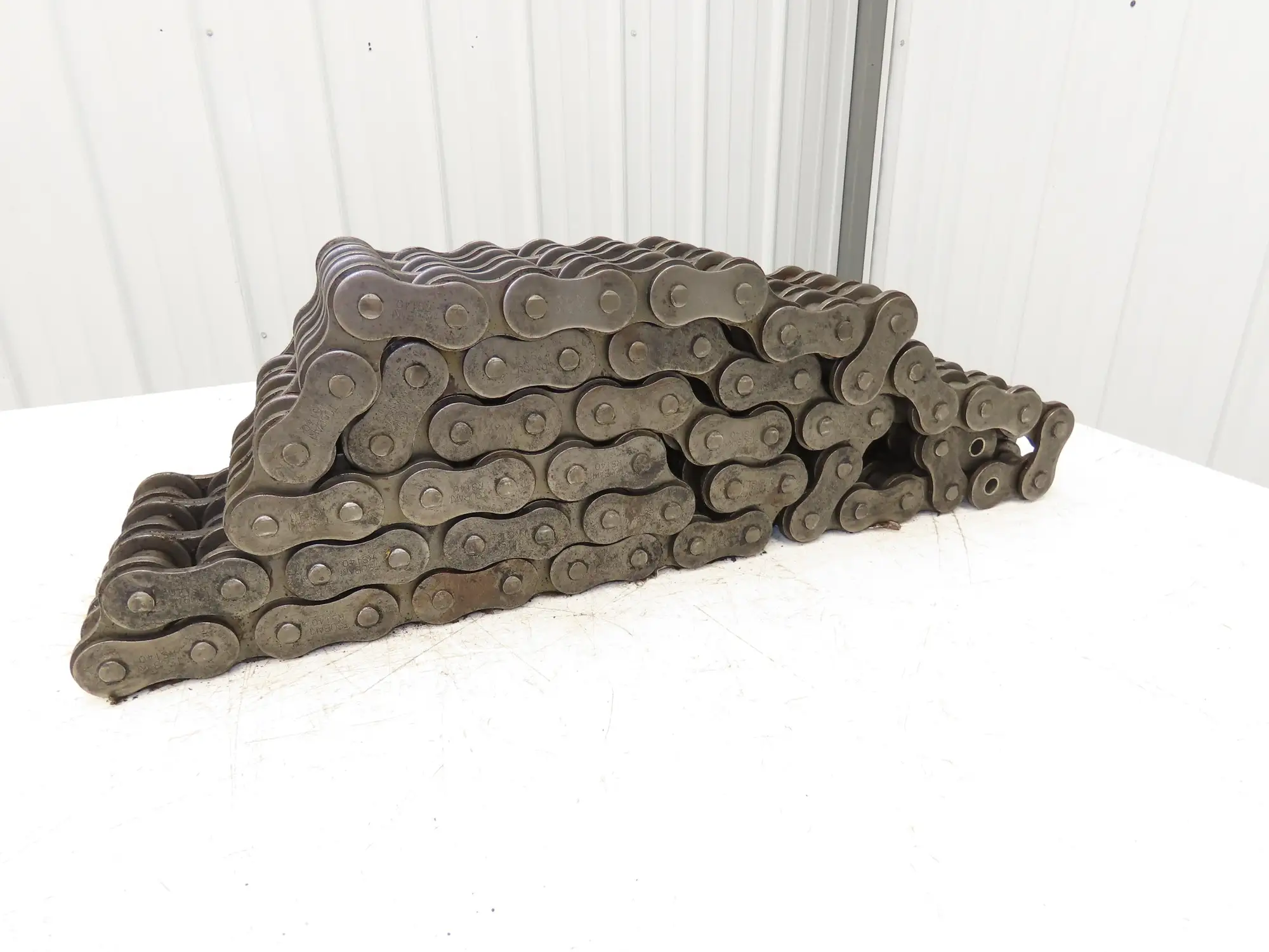 Tsubaki RS140-3-RP 3 Strand Roller Chain 1-3/4" Pitch Riveted 1" Roller 10 Feet
