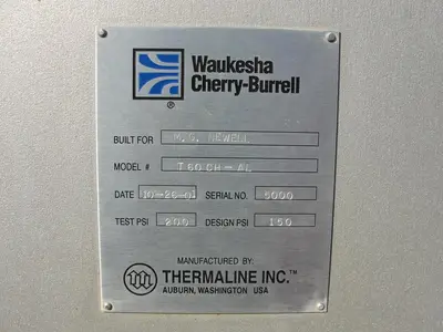 SPC7472  Heat Exchanger 549 sq.ft. Waukesha Cherry Burrell plate heat exchanger, Stainless Steel