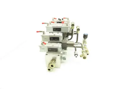 Wandfluh BKII BK4 Solenoid Air Valve 8-Station Hydraulic Manifold Assembly
