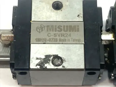Used Misumi Linear Guide Blocks w/ Guide Rail 46 1/2" (1180mm) Linear Guides Michigan US | Maverick Industrial Sales #1393596