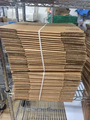 Bundle of Uline 6x6x6 Inch Corrugated Shipping Boxes