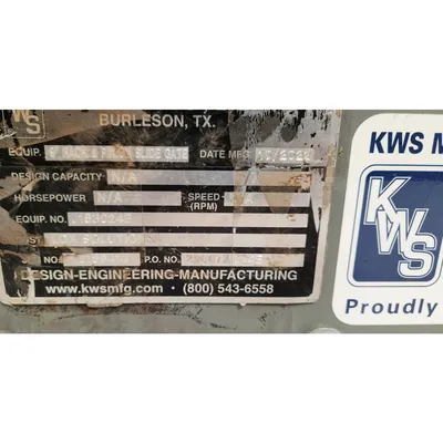 Used KWS Manufacturing 9" Rack and Pinion Slide Gate Roller Maintenance Valve