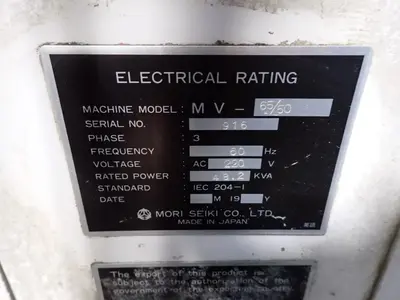 USED MORI SEIKI CO MV65/50