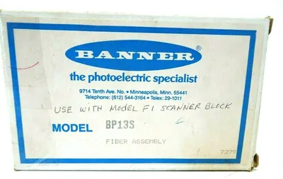 NEW BANNER ENGINEERING BP13S FIBER OPTIC CABLE