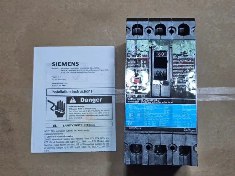 New | in-Stock SIEMENS ED63B060 Circuit Breakers British Columbia CA | Lenmark #1488857