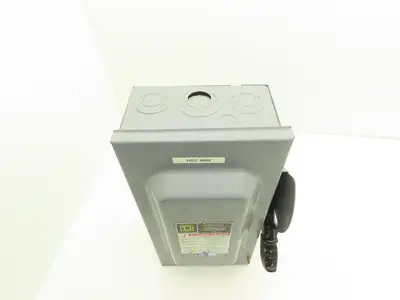 Square D HU362 Safety Disconnect Switch 60A 600VAC 3Ph 3P Series F05