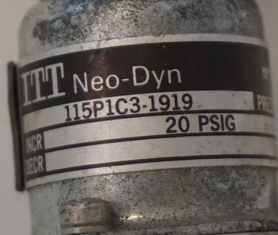 NEW ITT NEO-DYN 115P1C3-1919 PRESSURE SWITCH 125V 5A, 115P1C31919