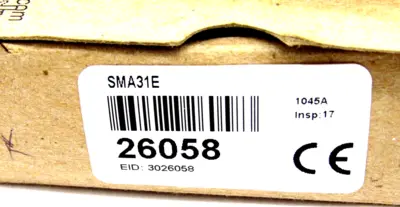NEW BANNER ENGINEERING SMA31E PHOTOELECTRIC SENSOR 26058