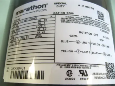 NEW Marathon Electric XVK 48S17D2090L