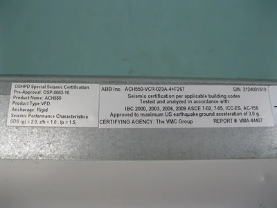 USED ABB ACH550-VCR-023A-4+F267