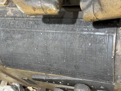 40/104" X 192/312" AXELSON SLIDING GAP ENGINE LATHE. STOCK #0888825