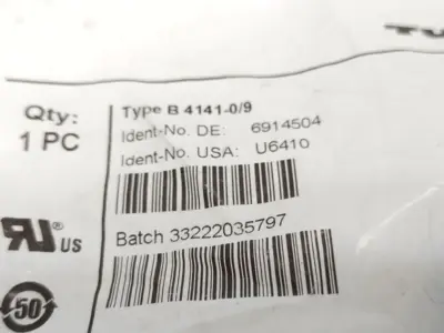 B 4141-0/9,U6410 | Turck B 4141-0/9 Field Wireable 7/8" Connector 4-Pin Female U6410 - New