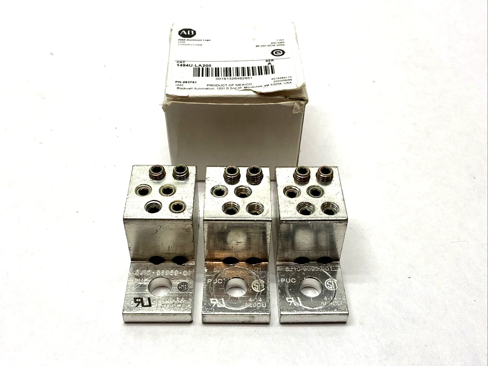 1494U-LA200 | Allen Bradley  Ser. A Lug Connector LOT OF 3 - Used