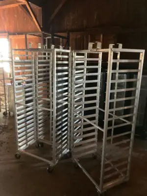 142-1191 C Lift Aluminum Single Rack Oven Cart Rack