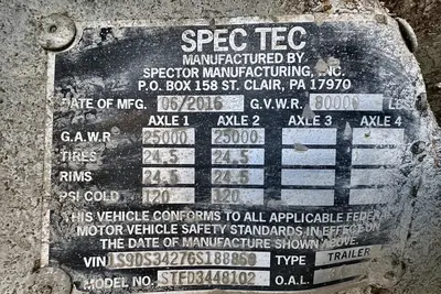 Used 2016 SPECTEC 36' HALF ROUND Dump Trailers New York US | Proxy Equipment #1382991