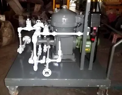 Alfa-Laval MAB 104B-14/24 oil purifier skid, SS.