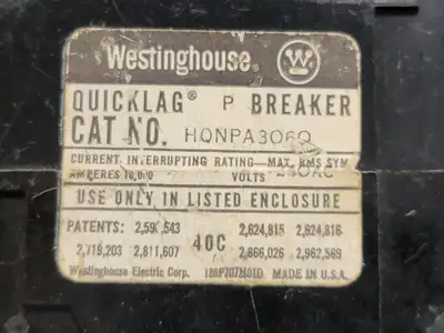 USED WESTINGHOUSE HQNPA3060
