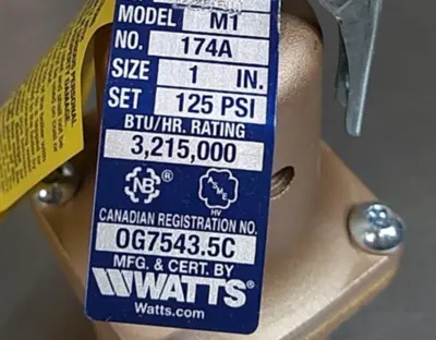 USED Watts 1174A-125 4UV70