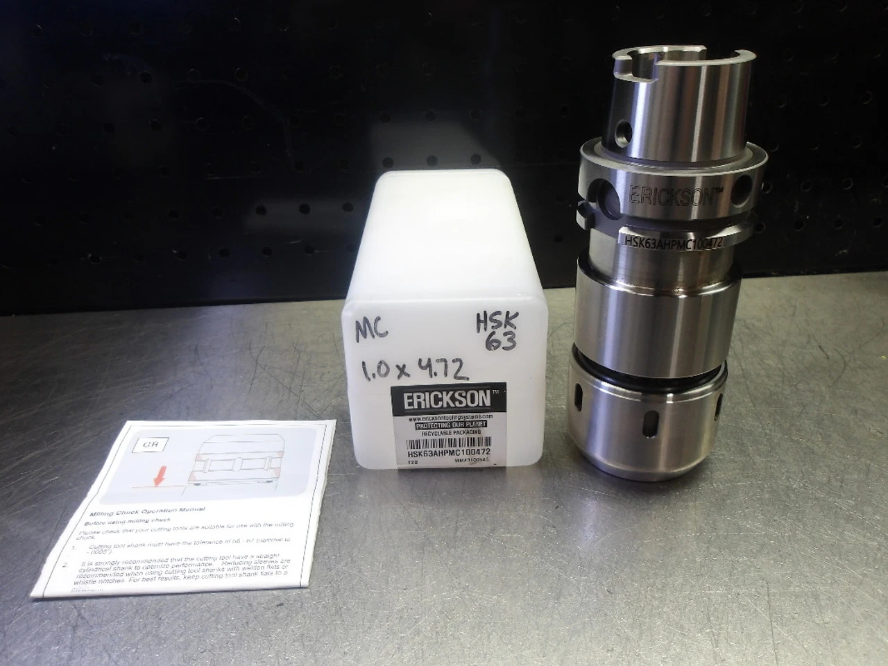 Erickson HSK63A 1" Power Milling Chuck 4.72" Pro HSK63AHPMC100472 (LOC2133A)