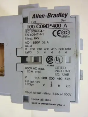 USED ALLEN BRADLEY 100-C09D.400 SER A
